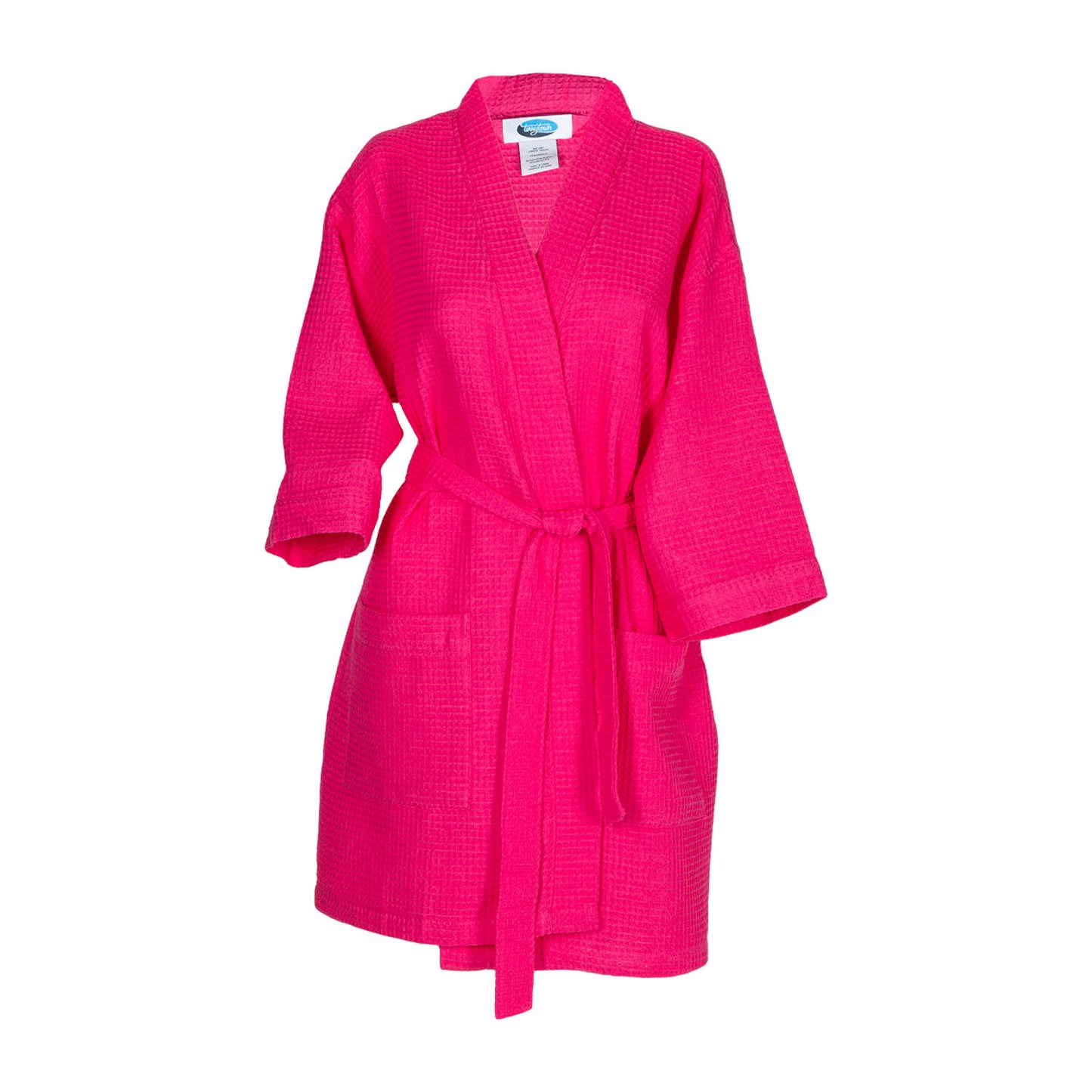 Thigh Length Waffle Weave Kimono Robe XXL Size