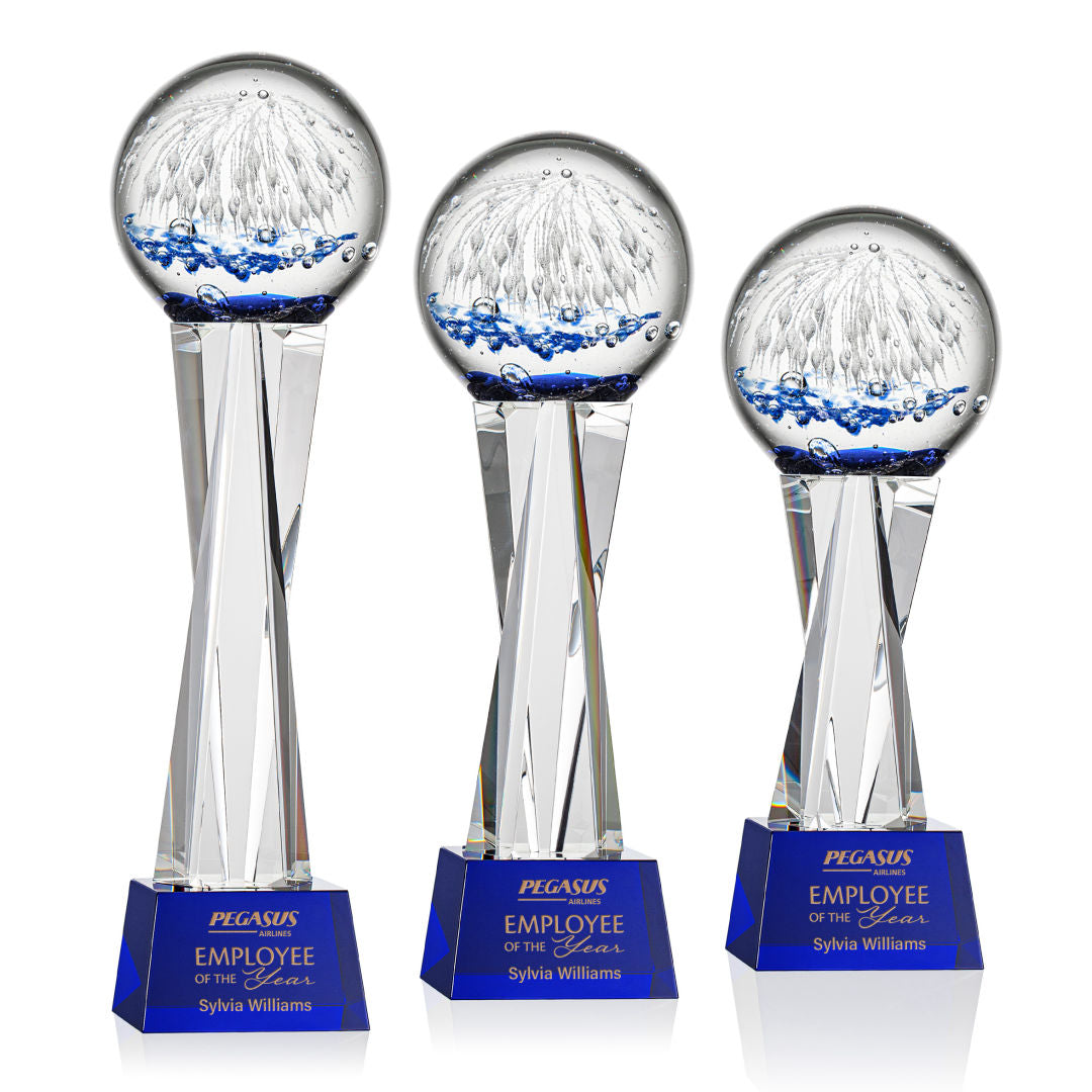 Starburst Award on Grafton Base - Blue