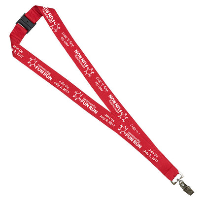"Palmer" 1” Silkscreen Lanyard with FREE Breakaway Safety Release