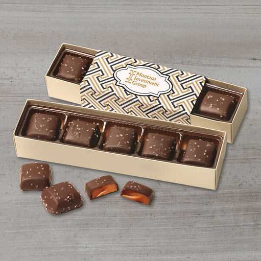Chocolate Sea Salt Caramels Flight with Zigzag Wrap