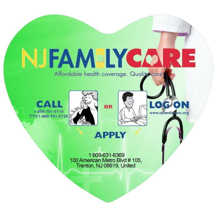 6" x 5-1/2" "Washoe Heart" Recycled RPET Full Color Import Air Ship Microfiber Cloth & Screen