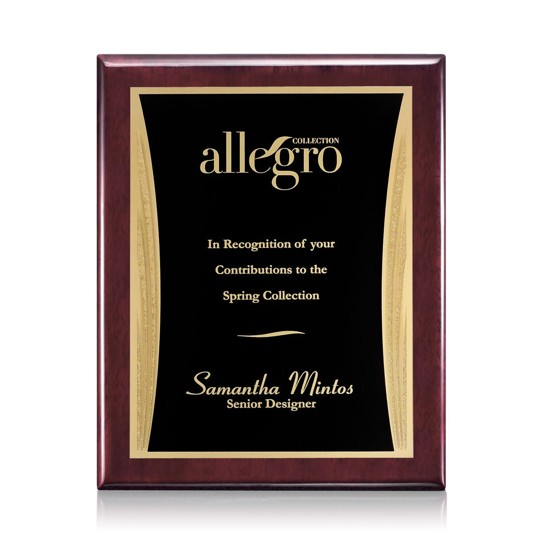 Oakleigh/Showtime Plaque - Rosewood/Black
