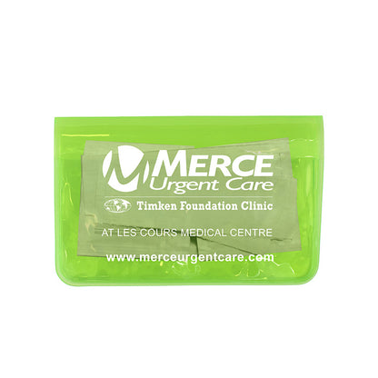 "Crescent" Antiseptic & Disinfectant Wipes Pack In Translucent Vinyl pouch