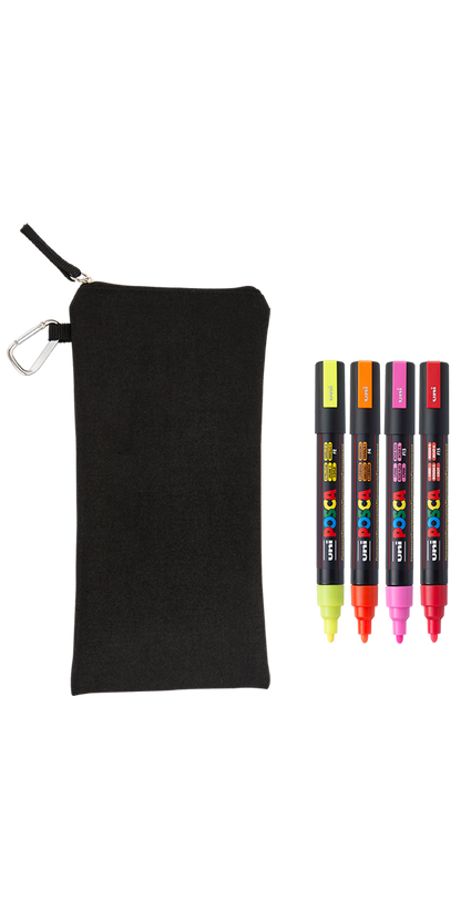 POSCA 4 Piece Neon Marker Set with Bag