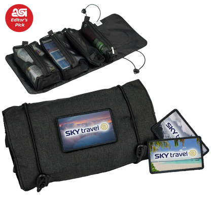 Black 4 In 1 Travel Organizer with 3 patches