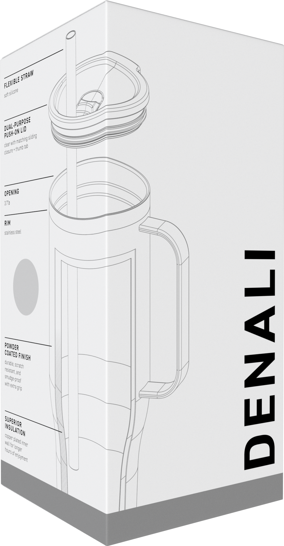 matte white 40 oz denali