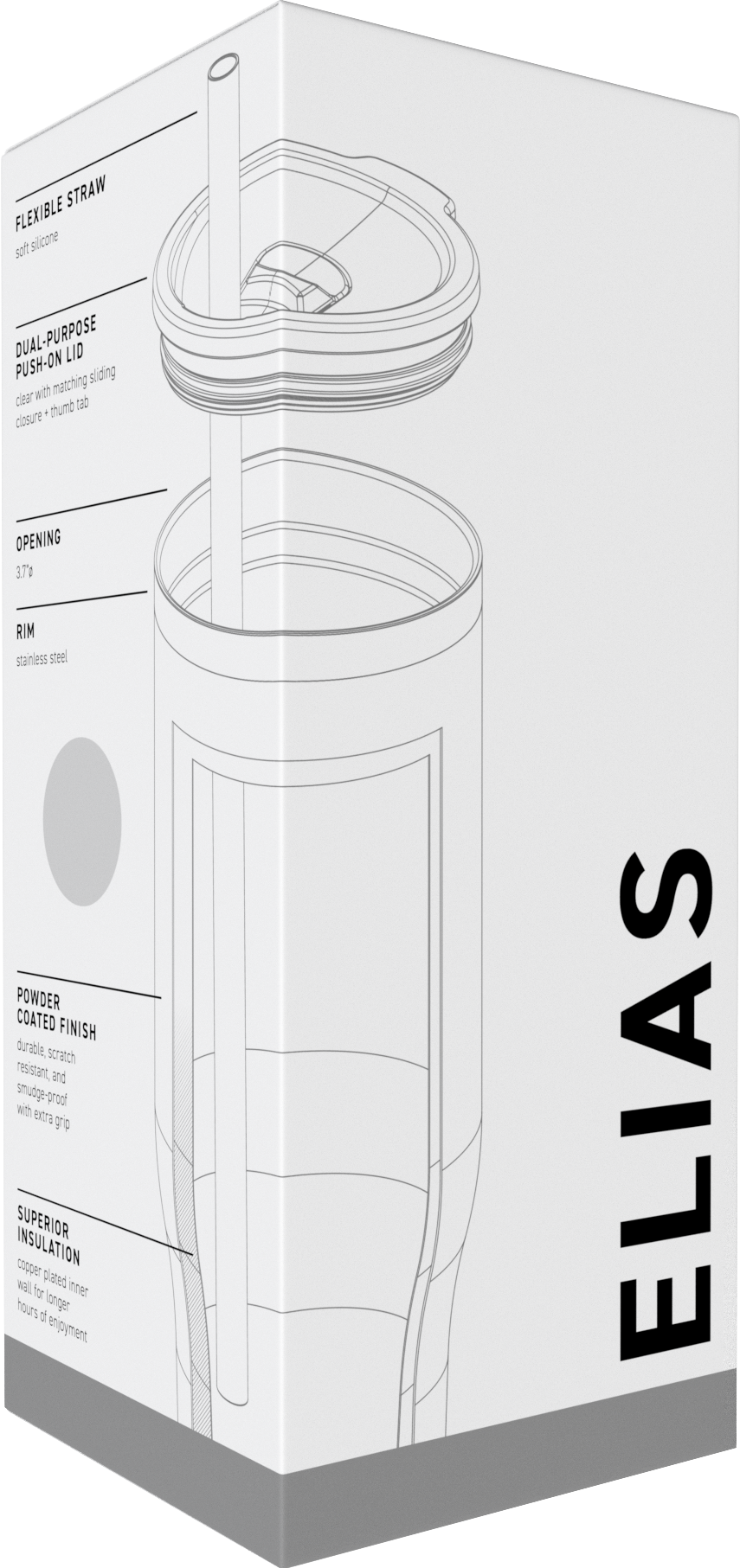 matte white 40 oz elias