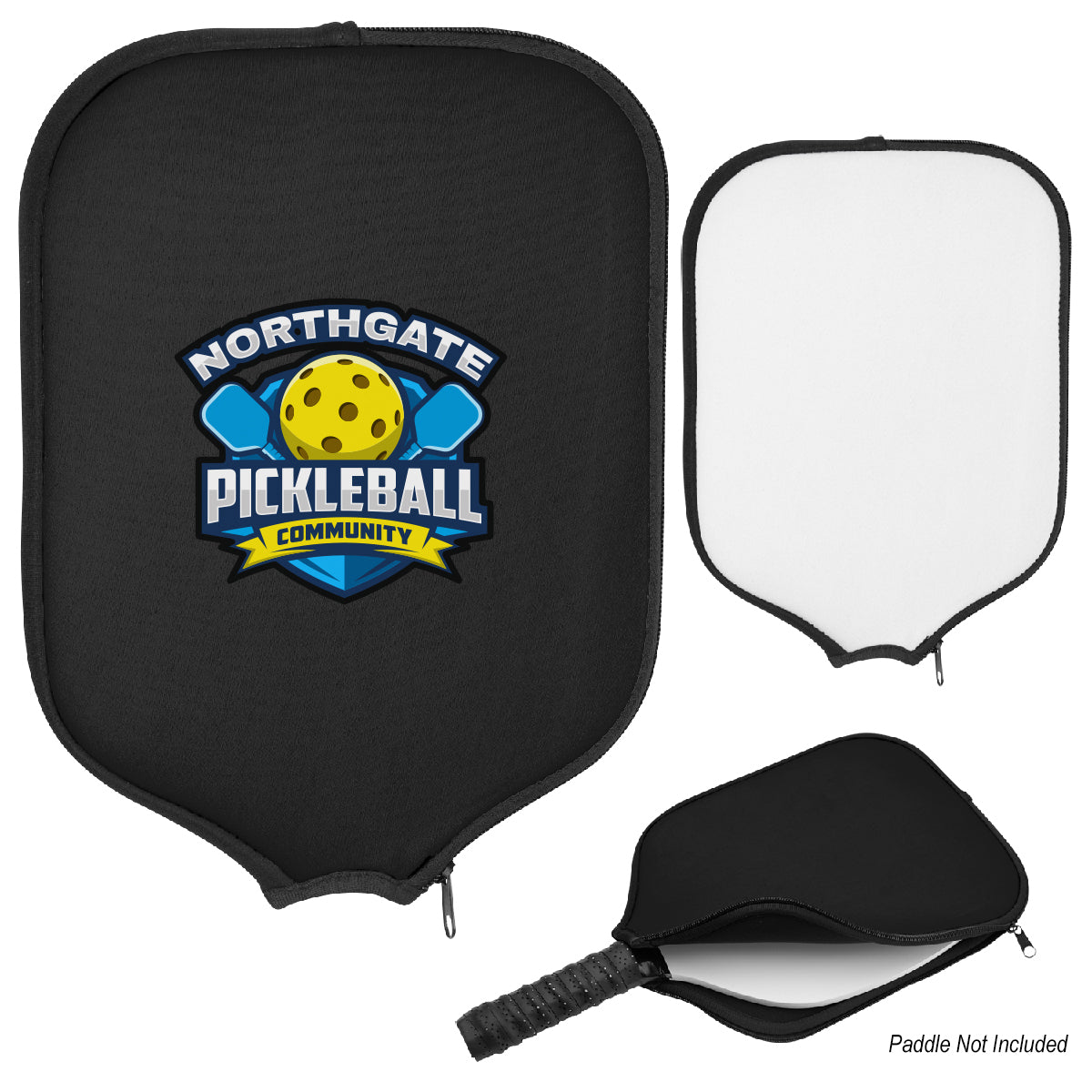 BLACK WITH BLACK Pickleball Paddle Cover