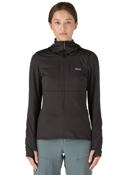 Patagonia Women's R1 Thermal Full-Zip Hoody - Black - XXS