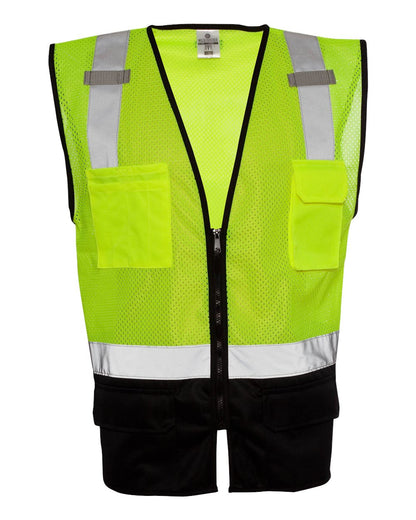 Unisex Black Bottom Mesh Class 2 Vest - 1509