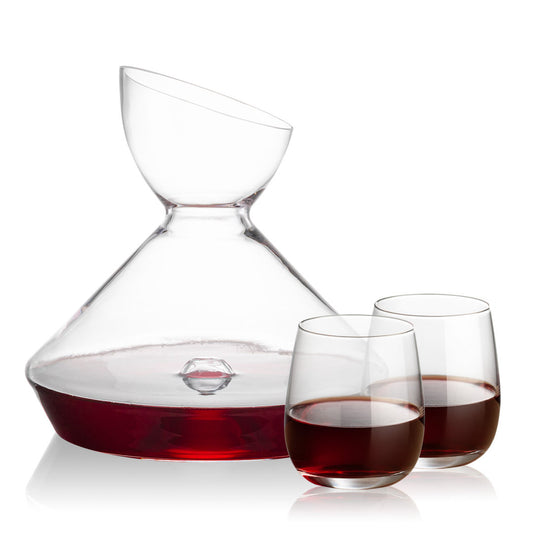 Woodbury Carafe & Crestview Stemless Wine