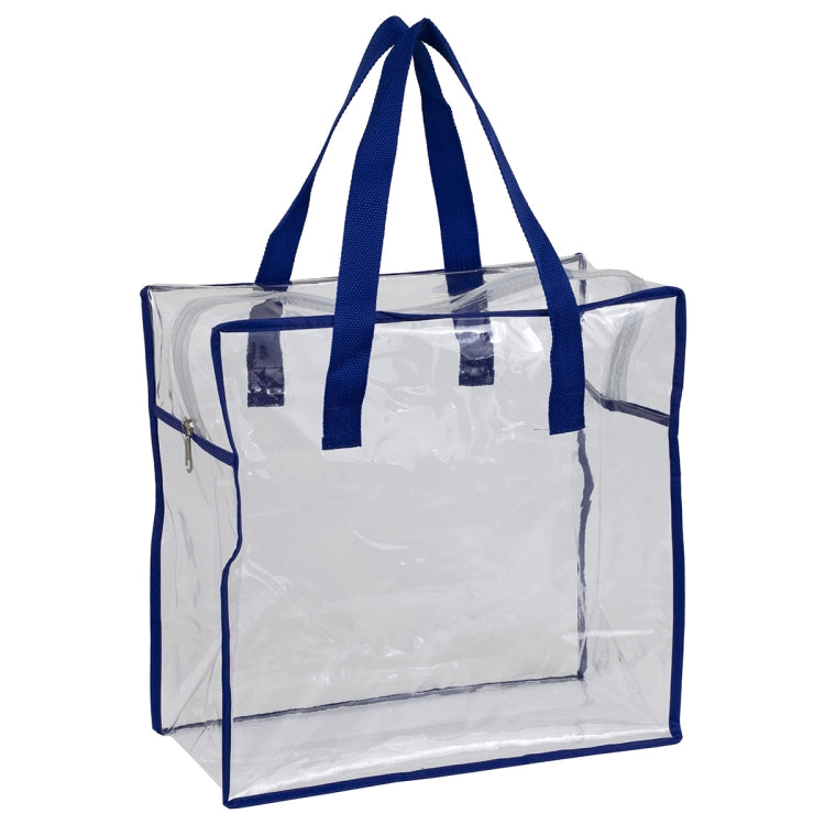 12"W x 12"H x 6"Gusset – “ARETE" Clear Vinyl Stadium Compliant Tote Bag with Zipper