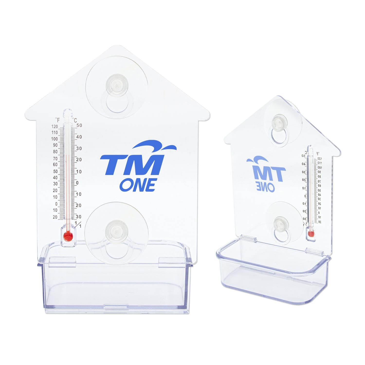 Clear Bird Feeder Thermometer