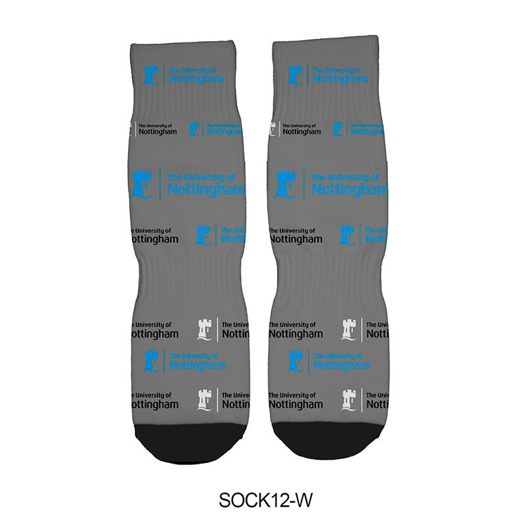 "SPORTY" Color Sublimation Low-Cut Ankle Crew Socks in Men’s & Women’s Size (SOCK12-M Men / SOCK12-W