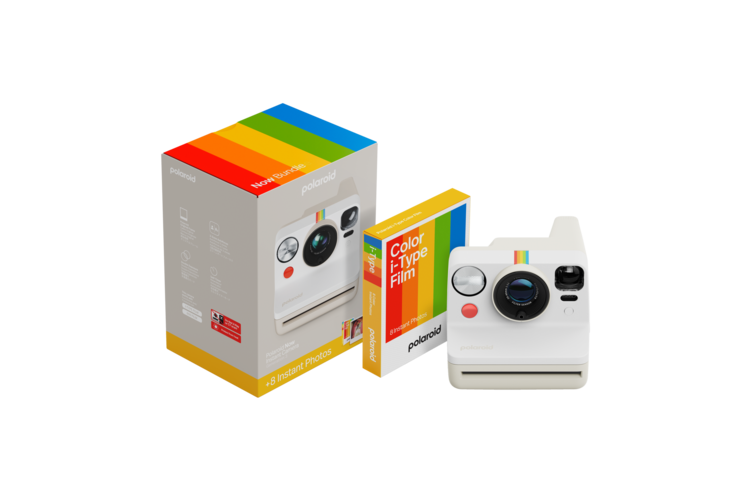 Polaroid Now Gen 3 i-Type Instant Camera + Film Bundle - Pebble White