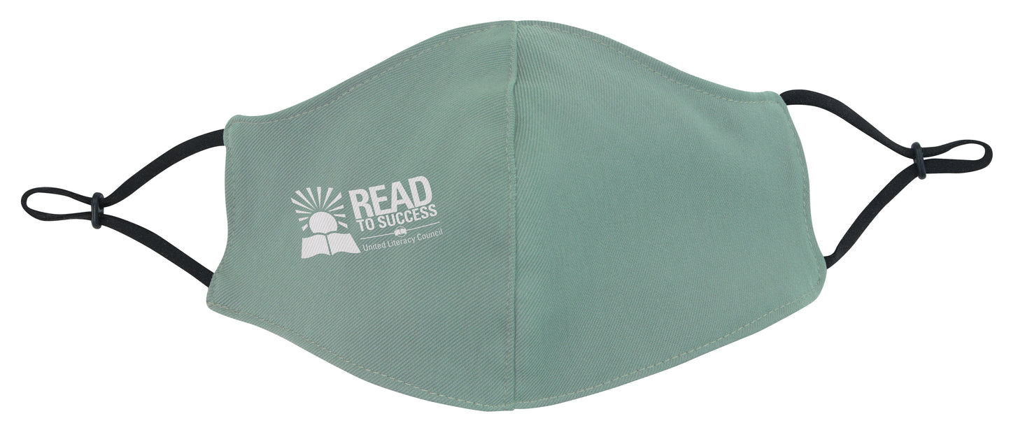 Front View of Black Good Value™ Comfy Youth Face Mask & Lanyard Kit