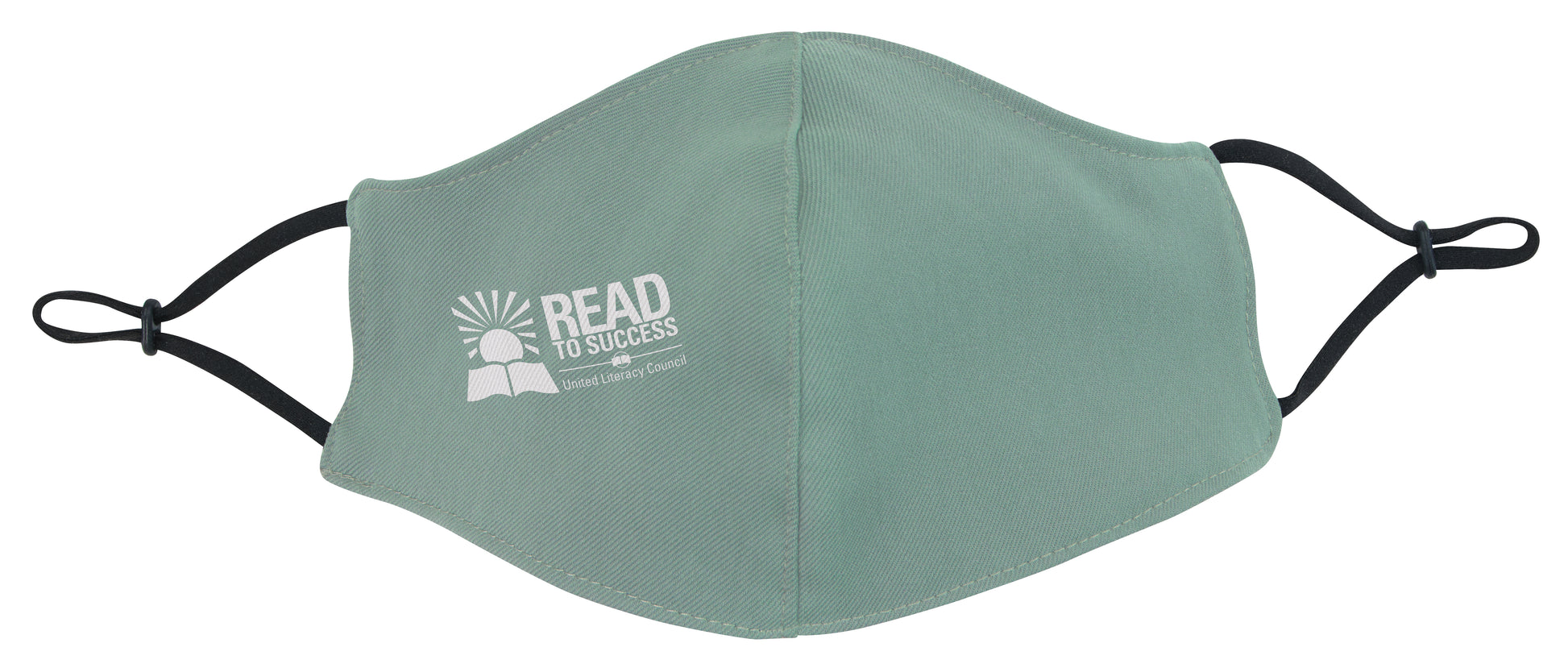 Front View of Black Good Value™ Comfy Youth Face Mask & Lanyard Kit