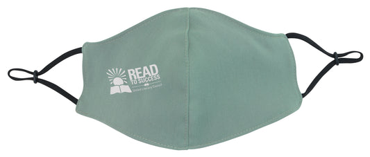 Front View of Black Good Value™ Comfy Youth Face Mask & Lanyard Kit