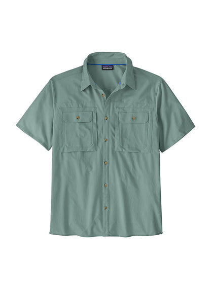 Patagonia Men's Self Guided Short-Sleeve Sun Shirt - Marmot Field: Beeswax Tan - SM