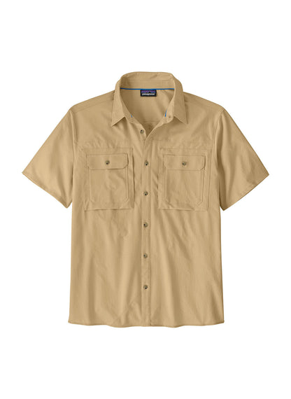 Patagonia Men's Self Guided Short-Sleeve Sun Shirt - Marmot Field: Beeswax Tan - MD