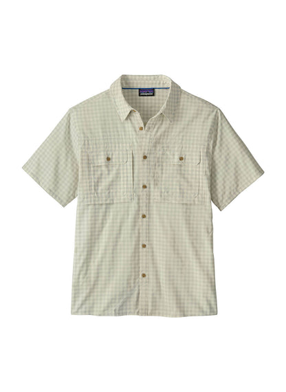 Patagonia Men's Self Guided Short-Sleeve Sun Shirt - Marmot Field: Beeswax Tan - SM