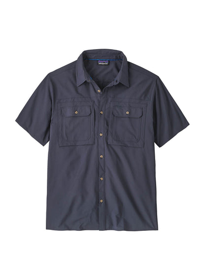 Patagonia Men's Self Guided Short-Sleeve Sun Shirt - Marmot Field: Beeswax Tan - SM