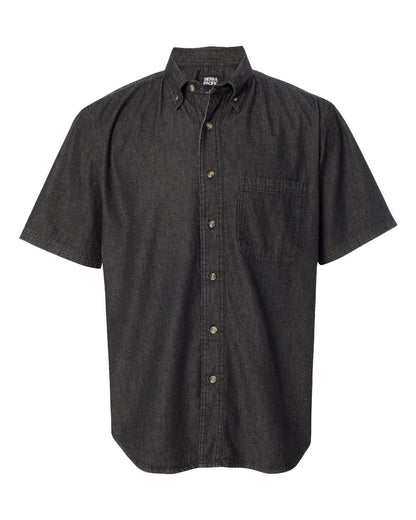 Men's Denim Short Sleeve Shirt - 0211