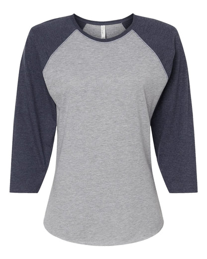 Women's Baseball Fine Jersey Three-Quarter Sleeve Tee - 3530