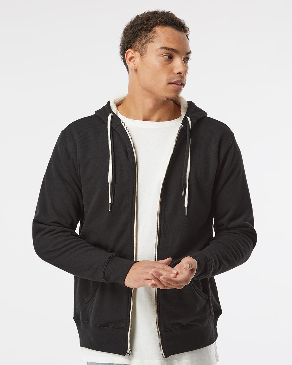 Unisex Sherpa-Lined Hooded Sweatshirt - EXP90SHZ