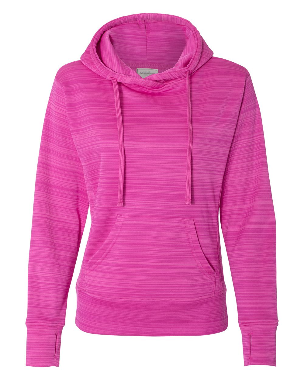 Women's Odyssey Striped Performance Fleece Lapover Hooded Sweatshirt - 8662
