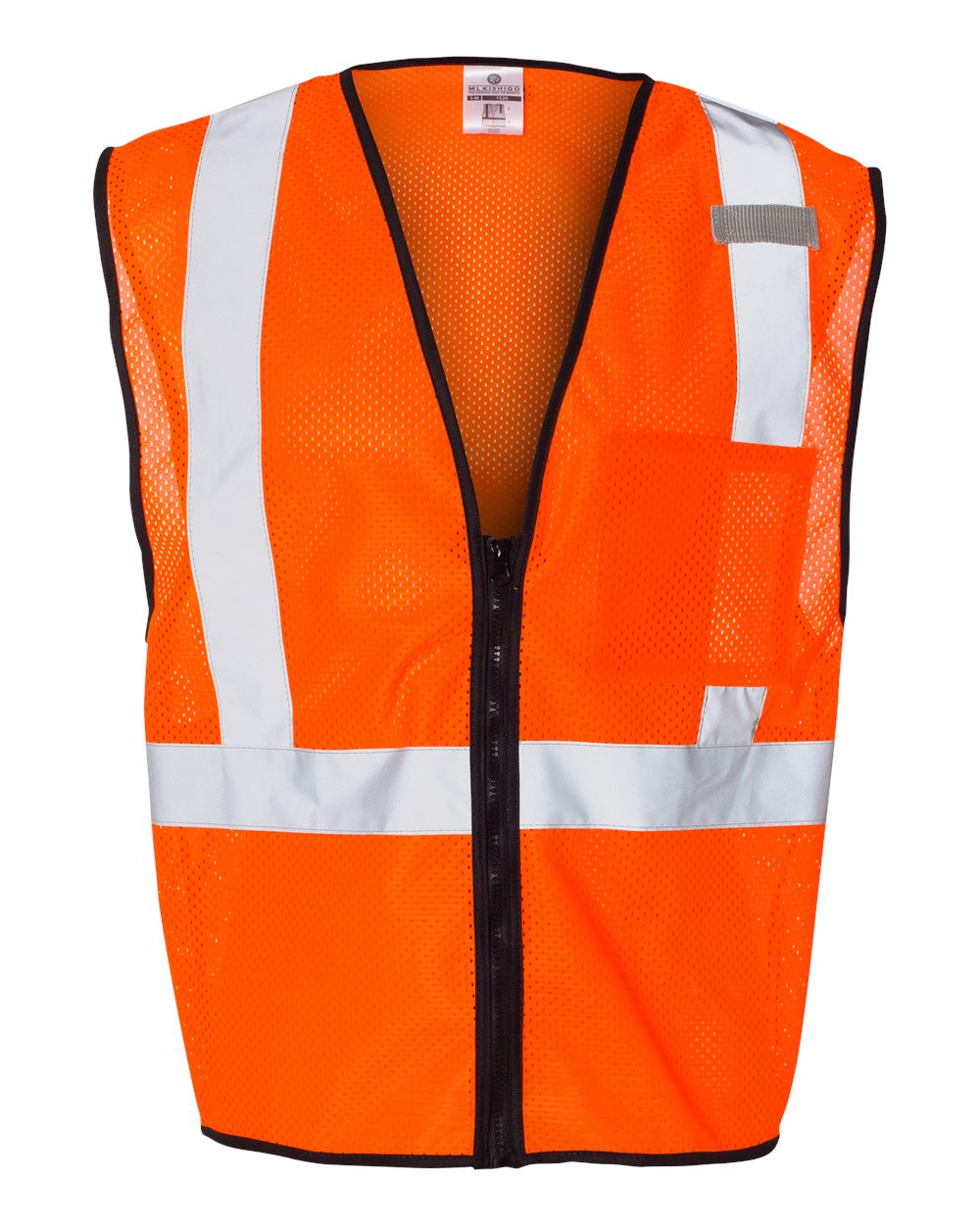 Unisex Single Pocket Zipper Mesh Class 2 Vest - 1519-1520