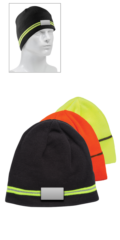 Winter Beanie with Reflective Stripe