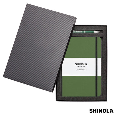 Shinola® HardCover Journal/Clicker Pen Gift Set - (M)