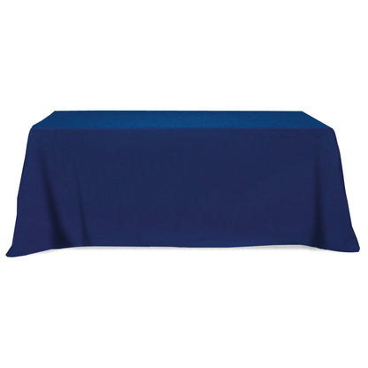 Flat Poly/Cotton 3-sided Table Cover - fits 8' standard table