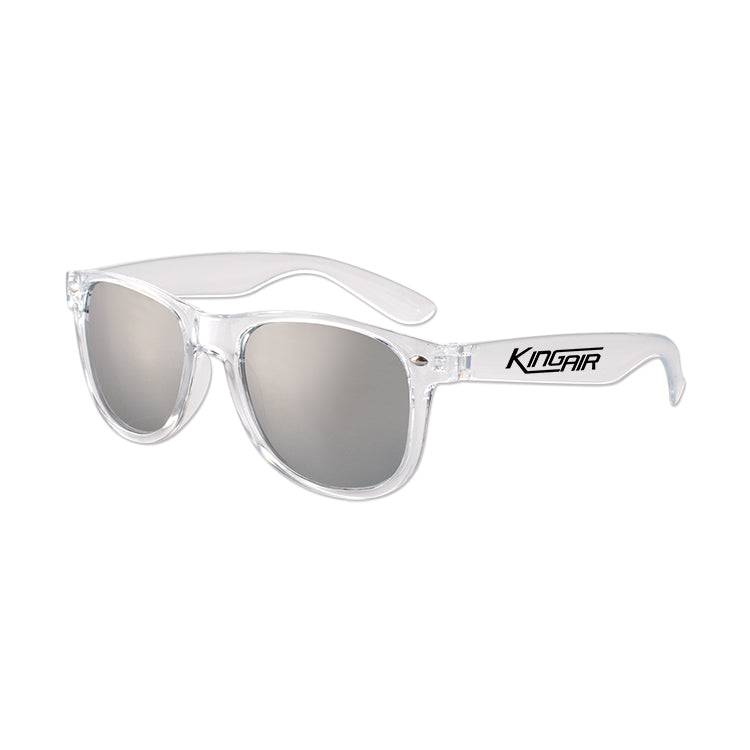 Clear Iconic Frame Mirror Lens Sunglasses