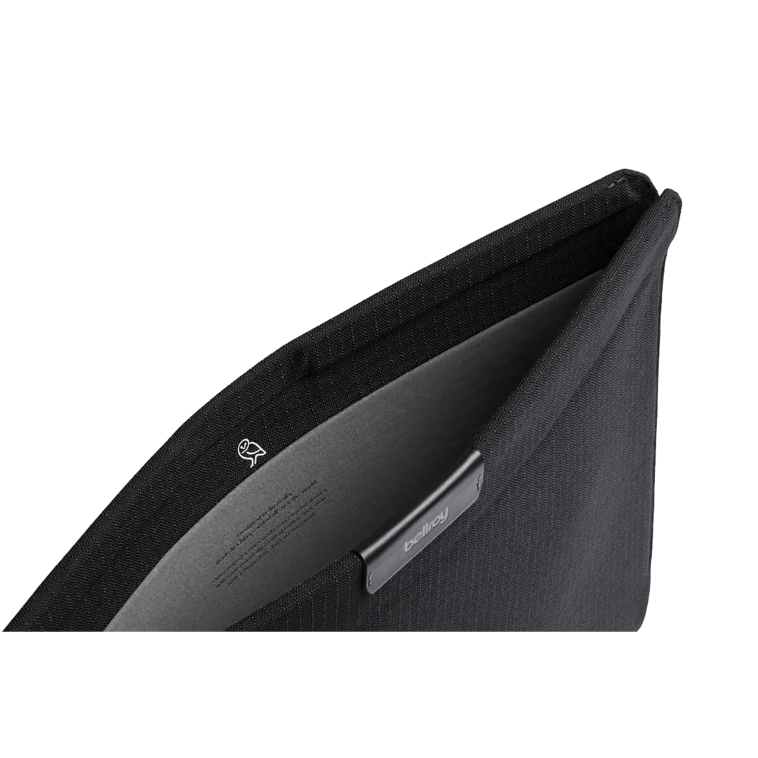 Front View of Black Bellroy 16" Laptop Sleeve