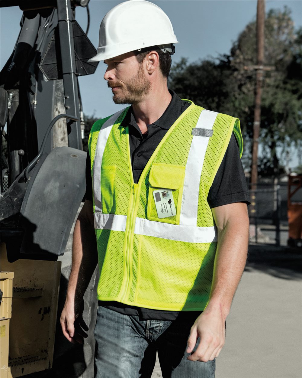 Unisex Clear ID Vest with Zipper Closure - 1532
