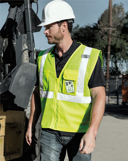 Unisex Clear ID Vest with Zipper Closure - 1532