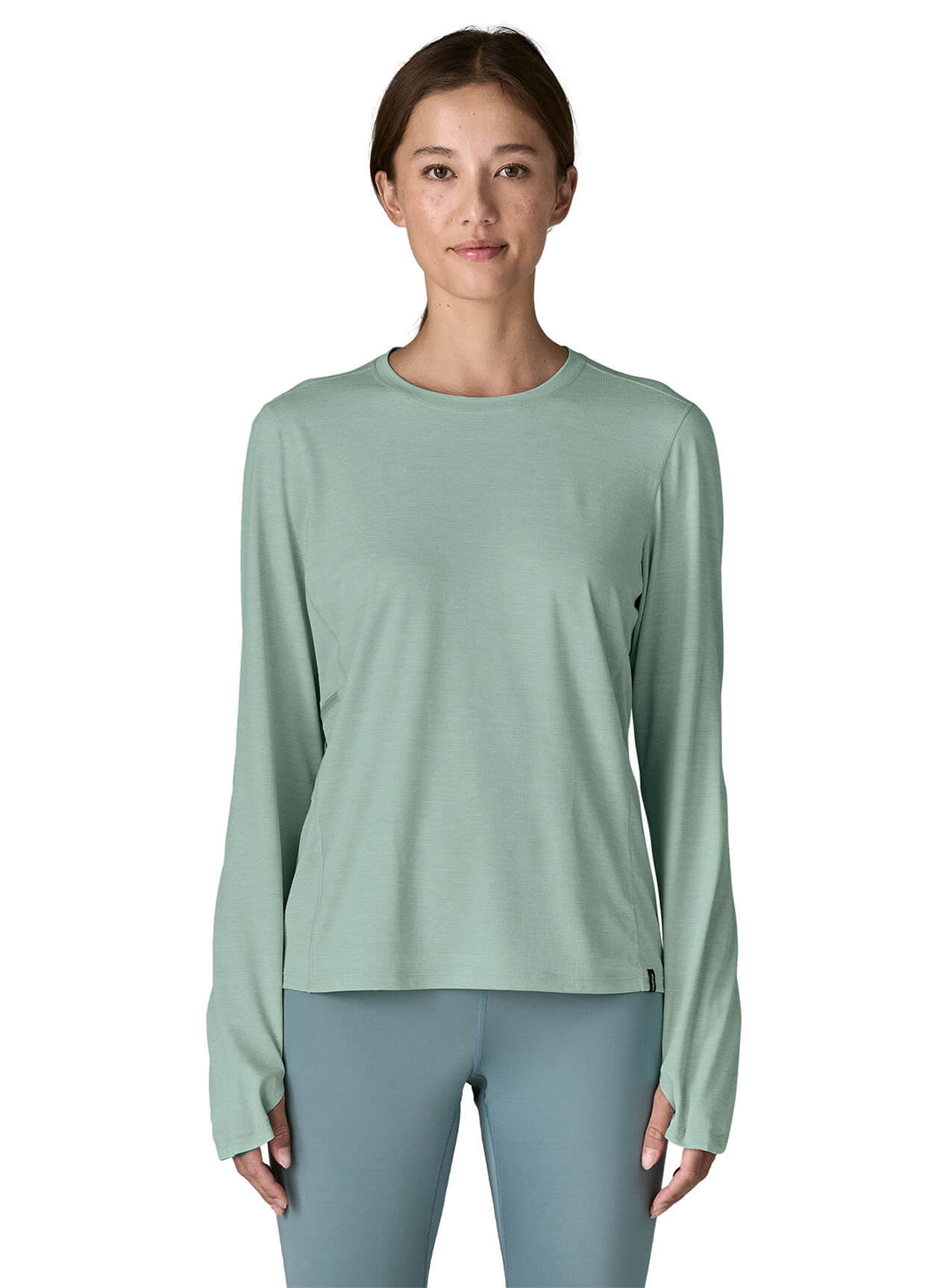 Patagonia Women's Long-Sleeved Cap Cool Sun Shirt - Thermal Blue - Thin Ice X-Dye - XS