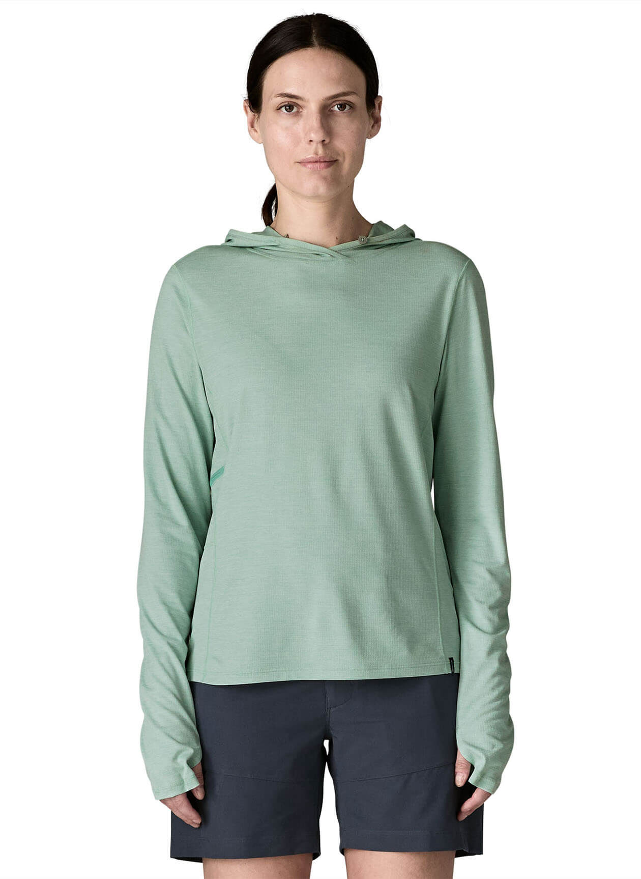 Patagonia Women's Cap Cool Sun Hoody - Thermal Blue - Thin Ice X-Dye - XS