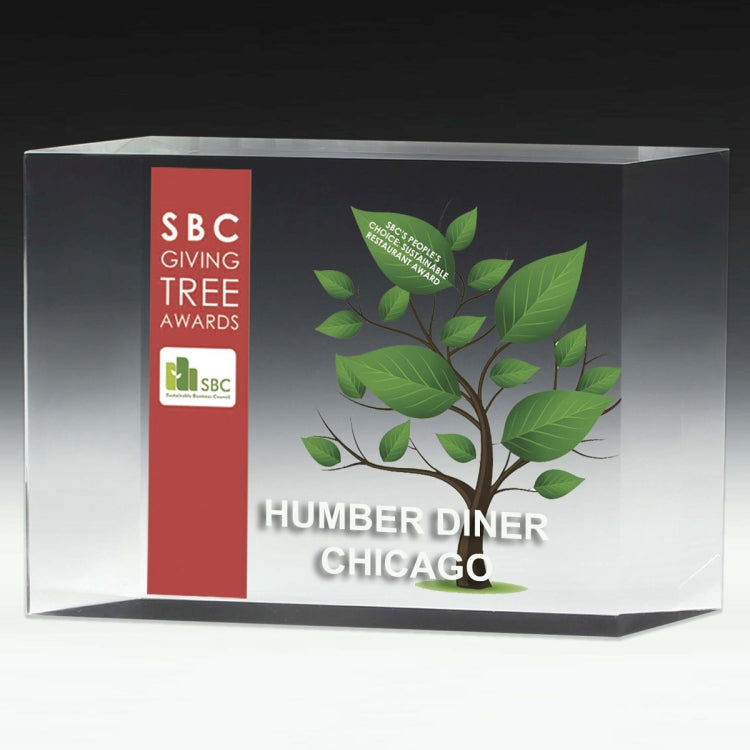 1 1/4" Thick Freestanding Acrylic Awards