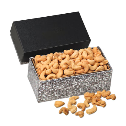 Fancy Cashews in Black & Silver Gift Box
