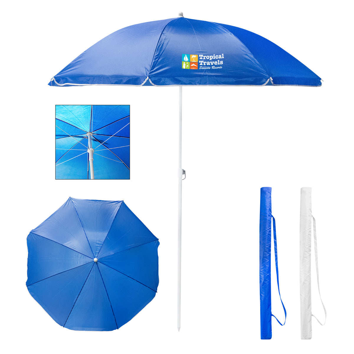 ROYAL BLUE 70" Arc Beach Umbrella