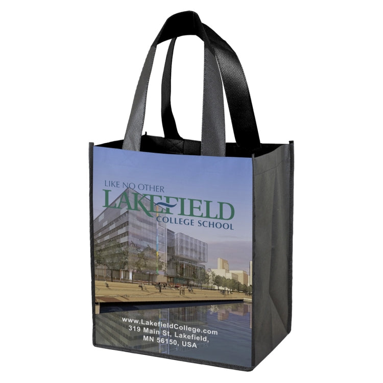 12”W x 13”H x 8”Gusset – “GALLERIA” Full Color Import Air Ship Grocery Shopping Tote Bags