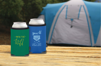 Front View of Black Koozie® Summit Collapsible Can Cooler