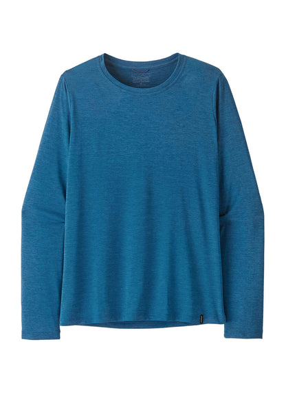 Patagonia Women's Long-Sleeved Cap Cool Daily Shirt - Aquatic Blue - Light Aquatic Blue X-Dye - XXS