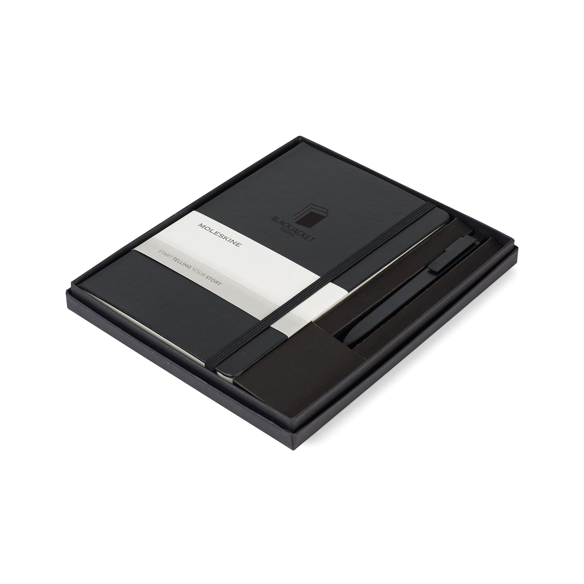 Black Moleskine® Large Notebook and GO Pen Gift Set