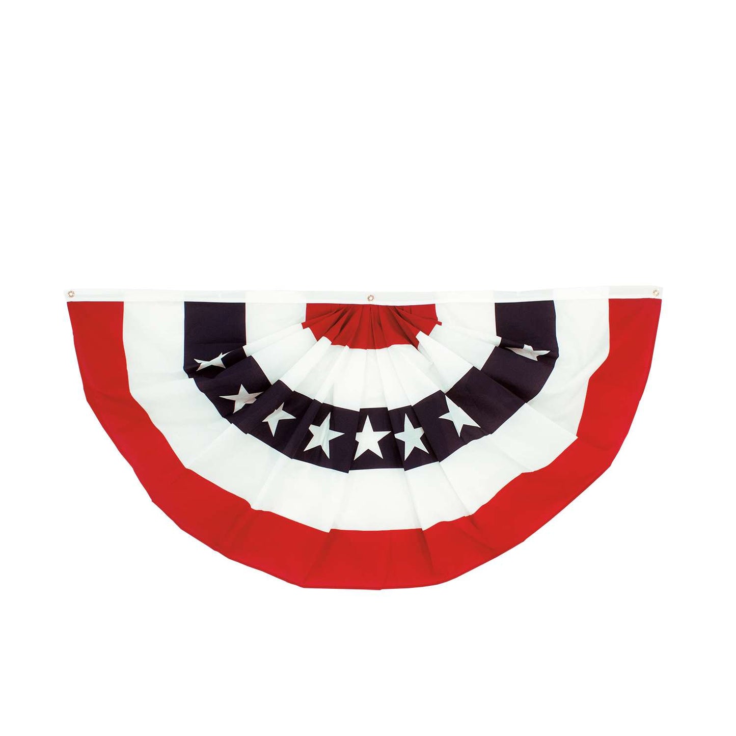 3' x 6' Pleated Fabric Full Fan with Stars