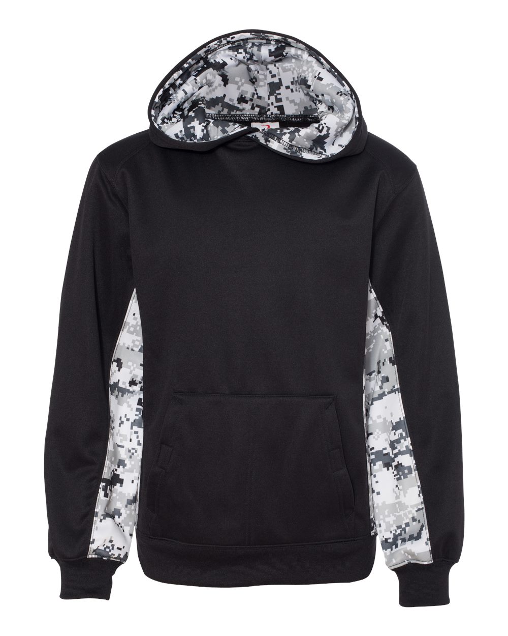 Youth Digital Camo Colorblock Performance Fleece Hooded Sweatshirt - 2464