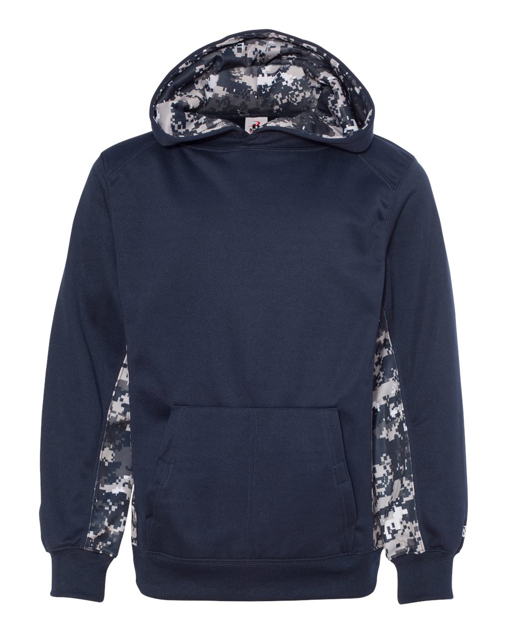 Youth Digital Camo Colorblock Performance Fleece Hooded Sweatshirt - 2464